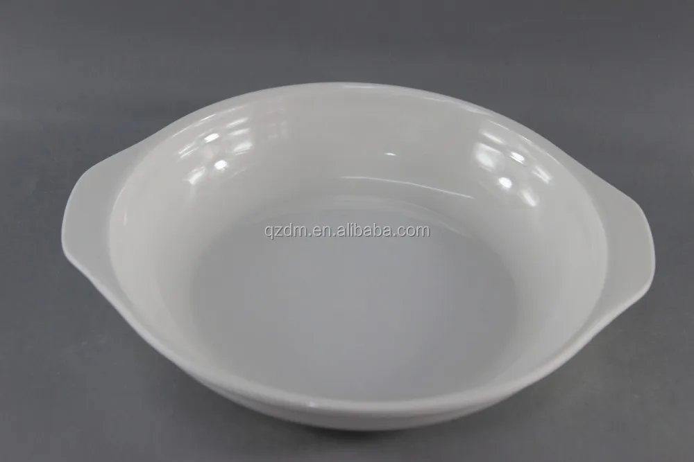 2-Handled Melamine Serving Bowl/Melamine Deep Plate 8 Inch