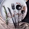 Wholesale restaurant stainless steel Mirror Light hammered gold cutlery/flatware/silverware set