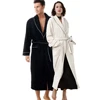Microfiber Polyester Robe Warm Polar Fleece Men And Woman Bathrobe