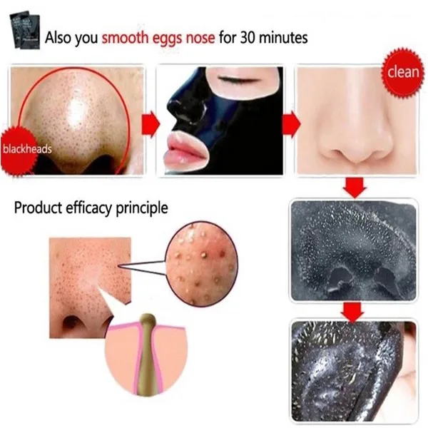 PILATEN Facial Mineral Mud Nose Strips Blackhead Remover black Mask