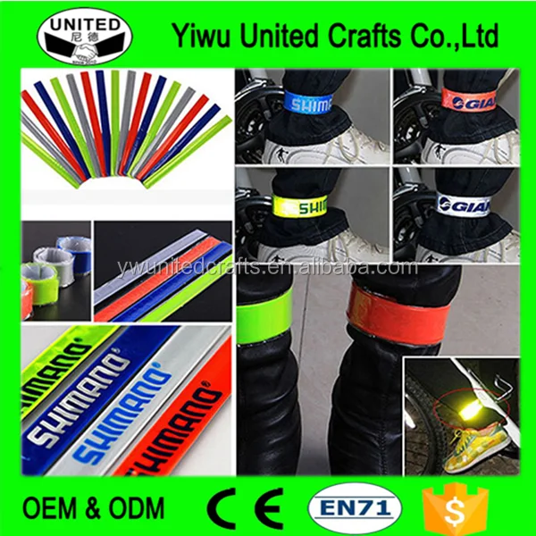 Custom Promotion Reflex Ankle Arm Bands Snap/ Slap Wrap Reflective Slap ...