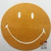 Yellow color cute fur patches smile pattern patch Plush fabric clothing patches