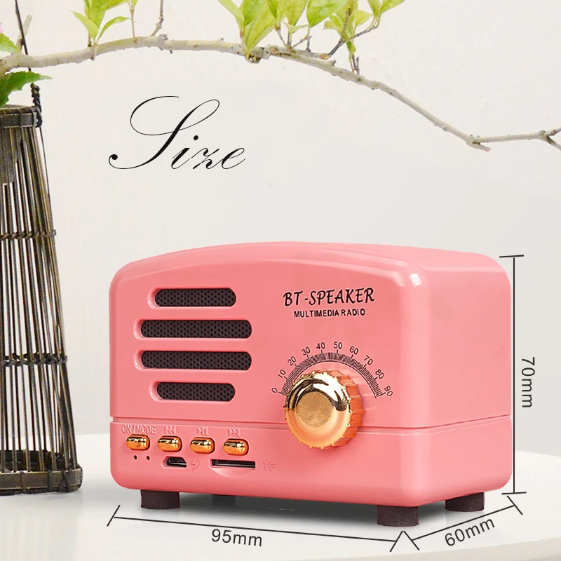 Logo Printing OEM TF card Bluetooth speaker with fm, mini portable bluetooth speaker fm radio