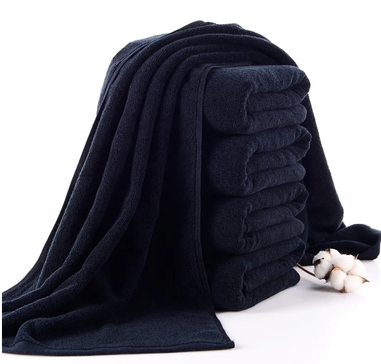 Promotional Black Color Custom Gym Yoga Towel 150g Neck Towel With Logo