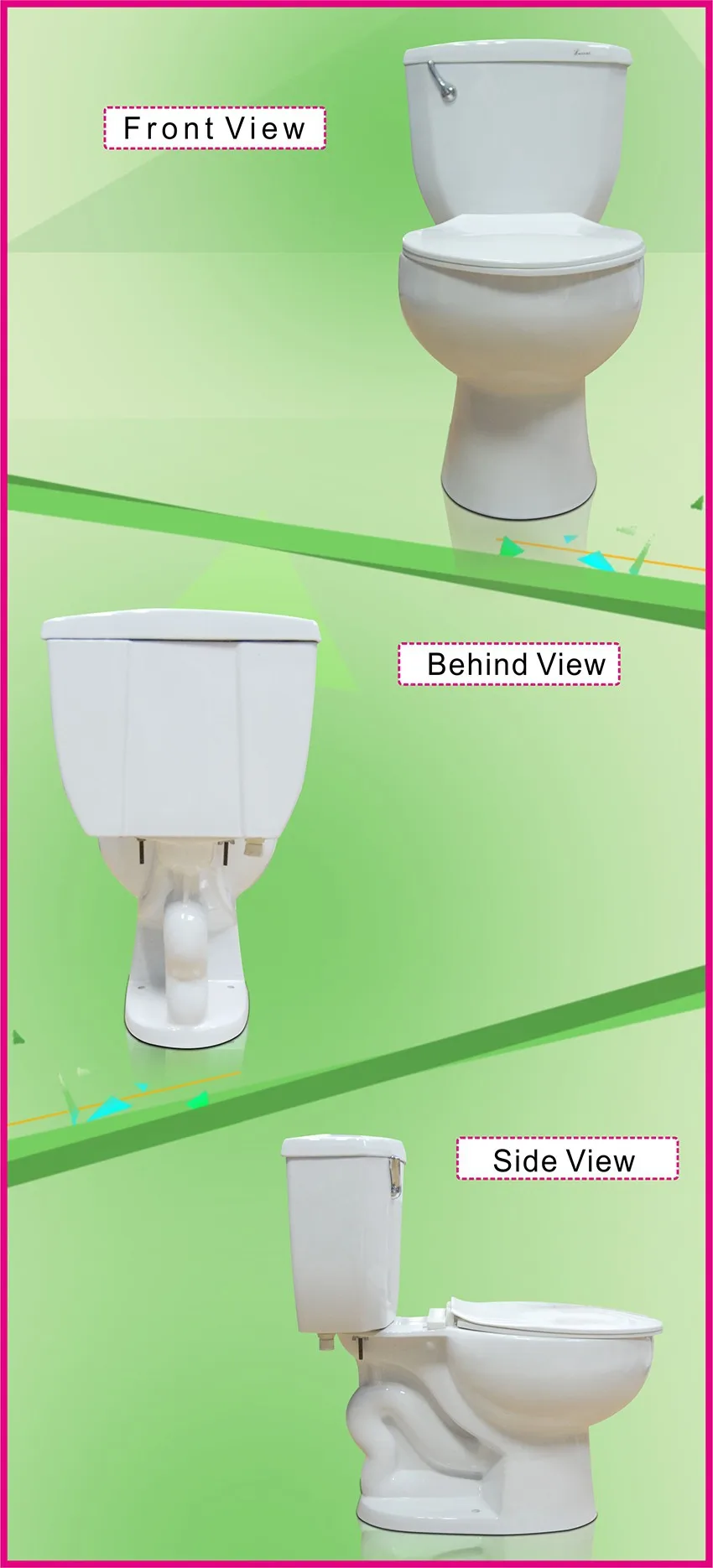 Bathroom Porcelain Two Piece Colour Two Piece Toilet Water Closet