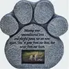 Resin Paw Print Pet Memorial Stones For Grave With Picture Frame