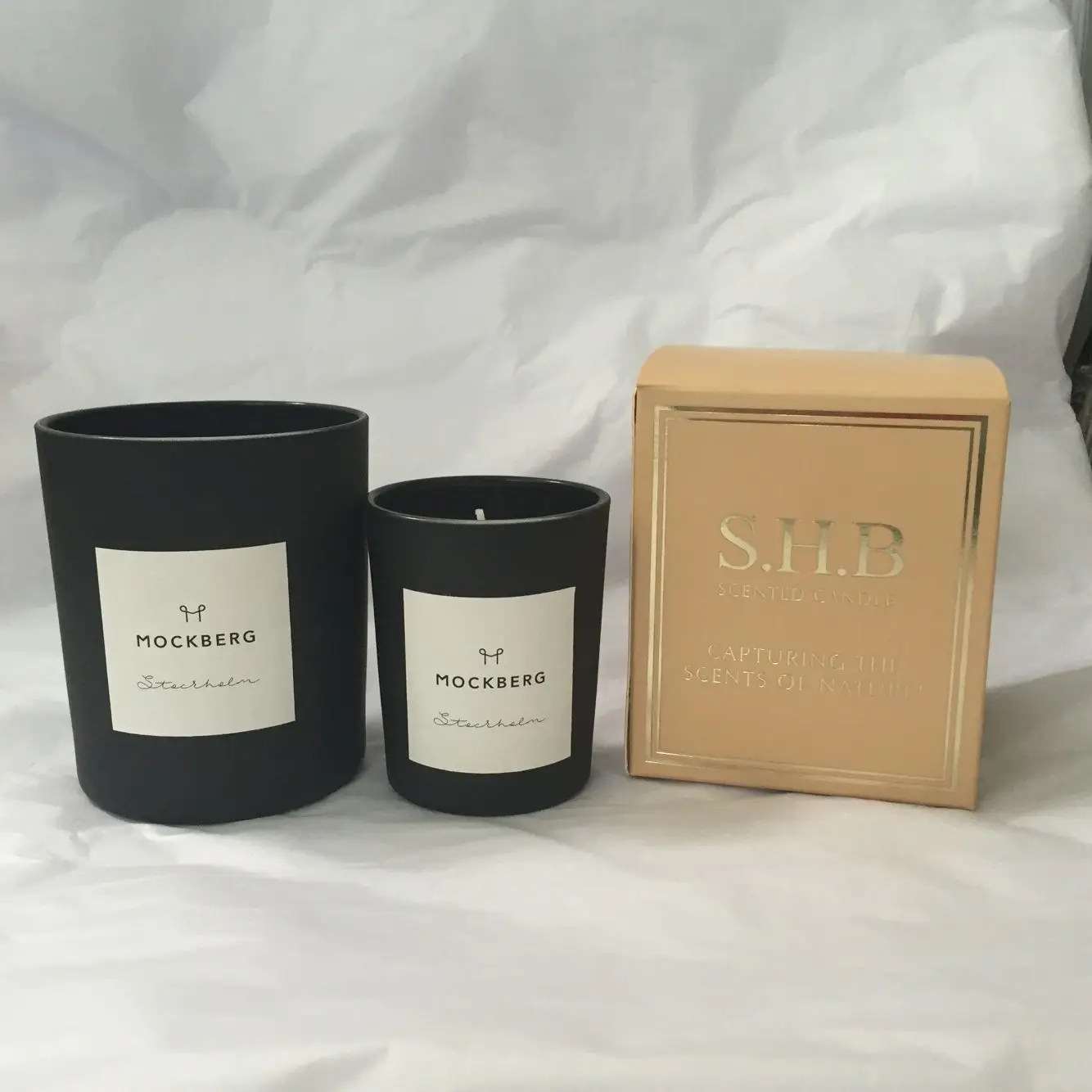 Capacity 75g 135g Custom Matt Black Glass Candle Jar For Candle Making