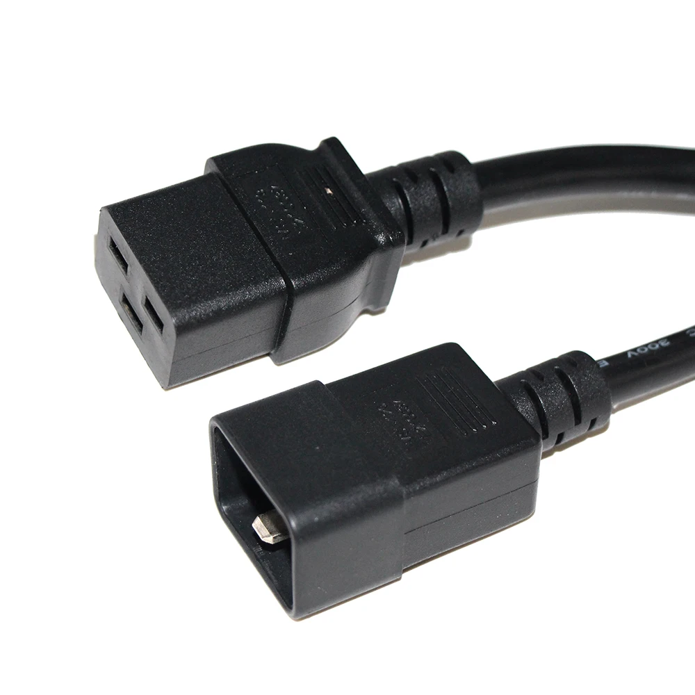 UK Plug 3 Prong Cable Retractable Extension Outdoor Pin BS Black Wholesale British Power Cord