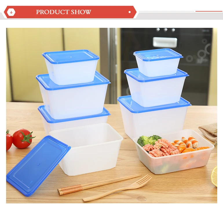 1.8l Anti Frozen Kitchen Rectangular Food Storage Box Oven Safe Plastic