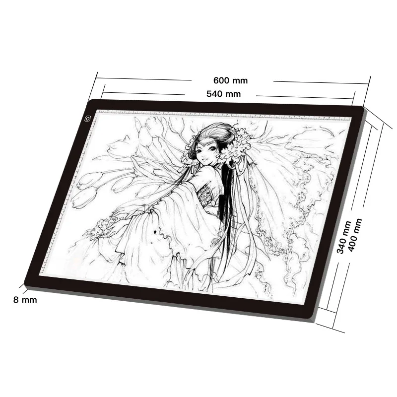 A4 LED Tracing Light Box Board Art Tattoo Copy Drawing Pad Table Stencil Display