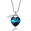 43357-wholesale fashion jewelry crystals from Swarovski big romantic stone heart necklace for Valentine's day