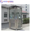 China OEM craft prefab steel buildings single guard booths solduer pavilion house layout for coast / public