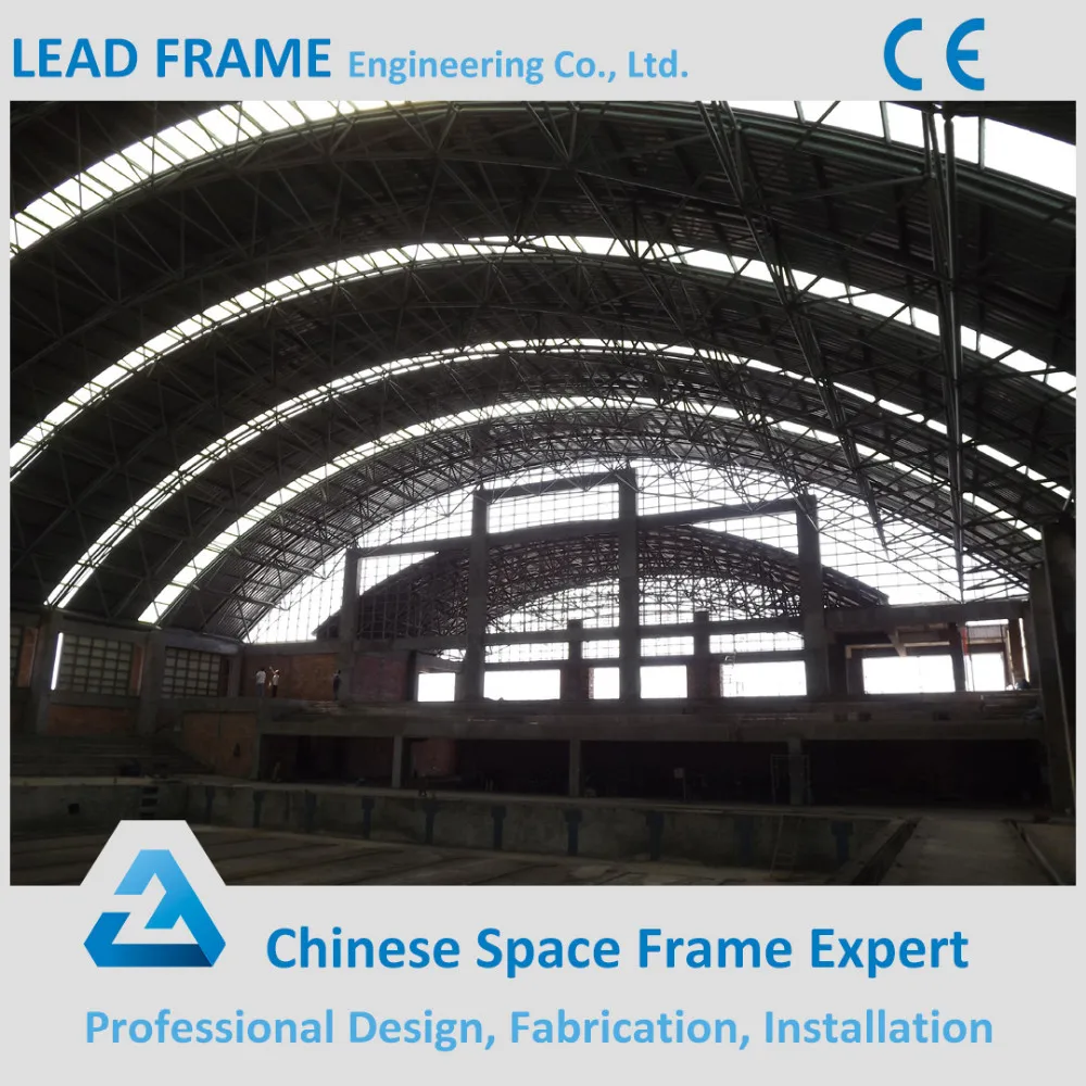 Lightweight steel canopy roof truss for swimming pool