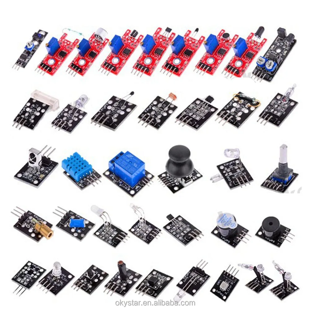 Okystar Upgraded 37 In 1 Sensor Modules Kit With Tutorial Compatible