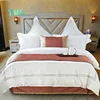 4PCS 100% cotton Deluxe Hotel Queen Size white Bed Linen Sheet