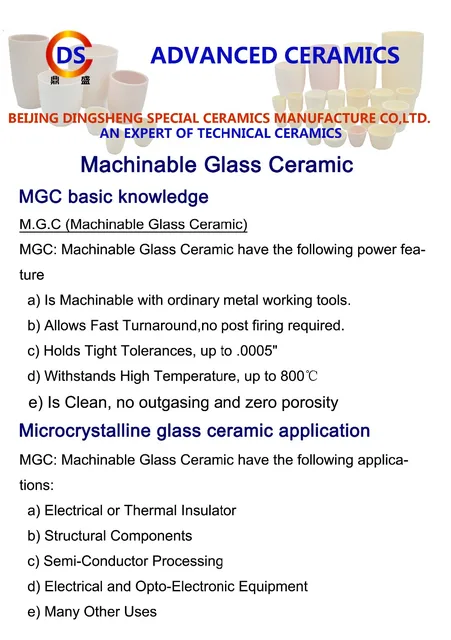 Machinable Glass Ceramic Rod/macor Bar D85*l150mm/ceramic