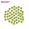 Enhanced Quality Grade MC Crystal Olivine Rhinestones Hot Fix , Iron On Hotfix Rhinestones For Dress