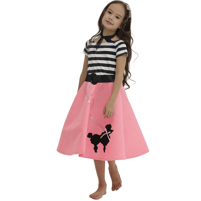 Pink Poodle Skirt Child Costume Pink/White RG Costumes 