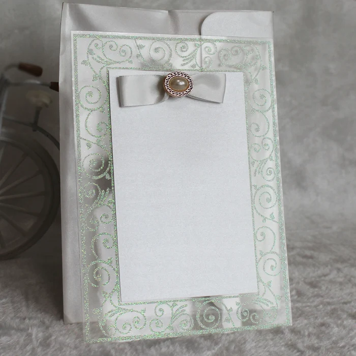  Custom Gold Mirror Engraved Shining Acrylic Wedding Invitation