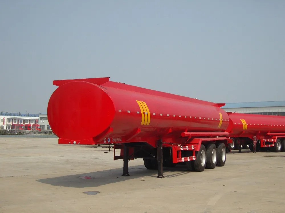 45000L Crude oil/diesel/petrol tank semi trailer, stainless tanker trailer