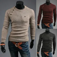 2014 spring of new Korea multi Placket splicing casual men’s slim leisure sweater fashion .size M-XXL hoodies