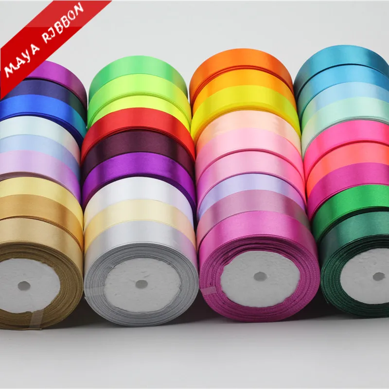 Satin Ribbon single faced CREAM Full Reel Roll 25mm