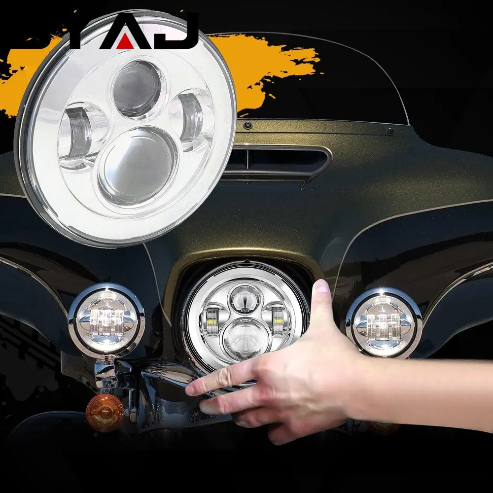 7 Inch Round Motorcycles Led Headlight For Harley Touring Motorcycle