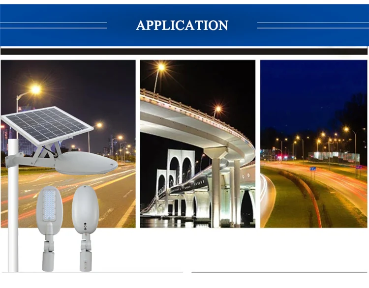 High power outdoor waterproof integrated bridgelux 30w 40w 60w led solar street lights