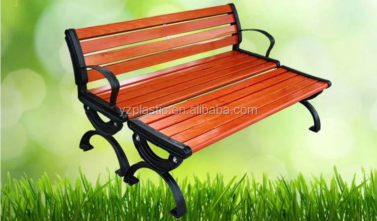 Public Place Park Bench With Anti Rust Steel Feet Bench Brackets