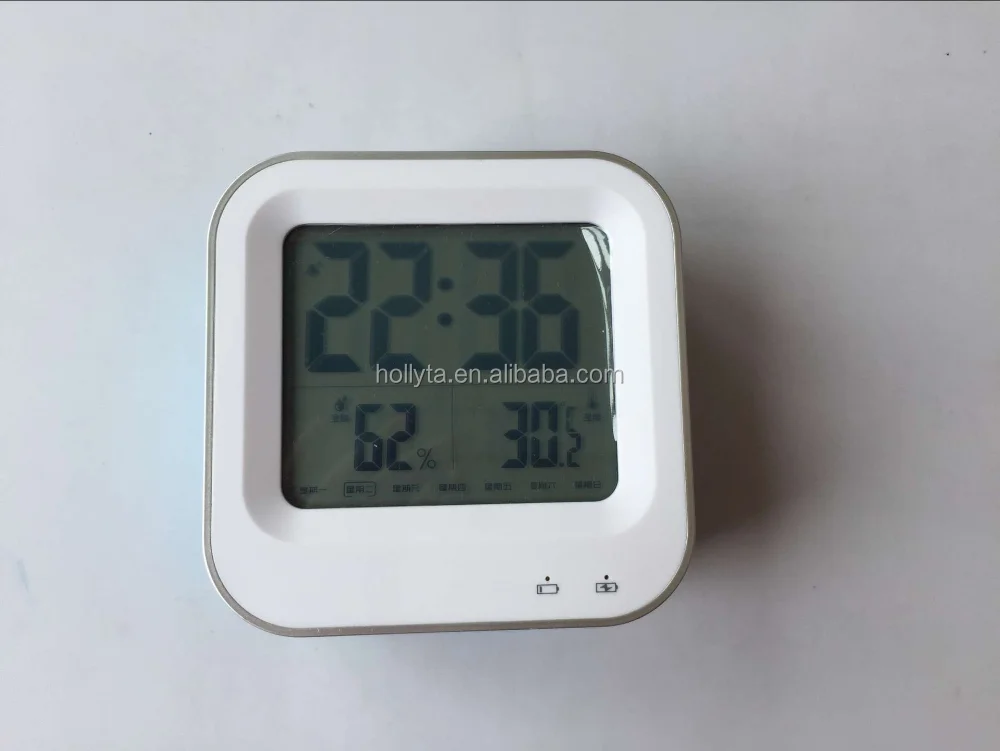 Promotional Digital Desk Clock With Temperature And Humidity