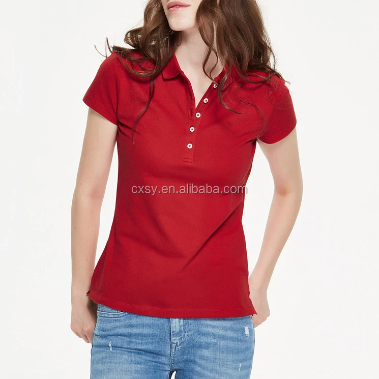 Buy Red Polo Shirt Womens,Golf Outfits ...