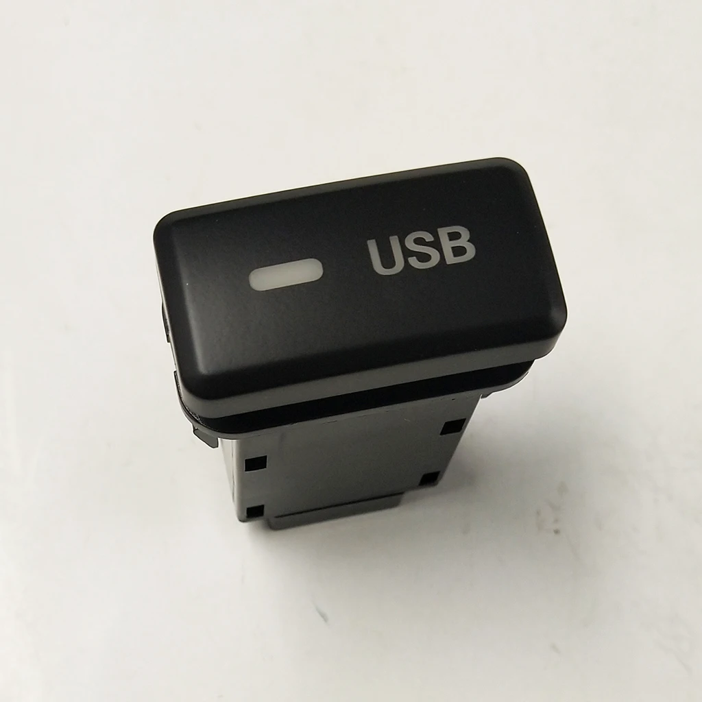 12V Auto car Laser Waterproof LED ON-OFF horizontal Push Button Switch with USB symbol in large size 40*20mm