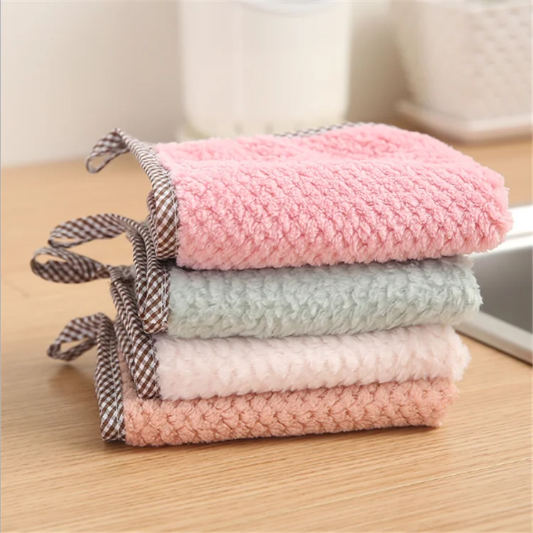 Microfiber Hand Towel 30x30cm Soft And Strong Absorbent Quick Drying Solid Color Towel
