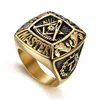 Good Quality Custom Gold Plated Stainless Steel Jewelry Master Championship Mason Masonic Rings For Men