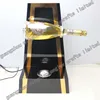 LED gin liquor rotating sparkling gold wine bottle display stand