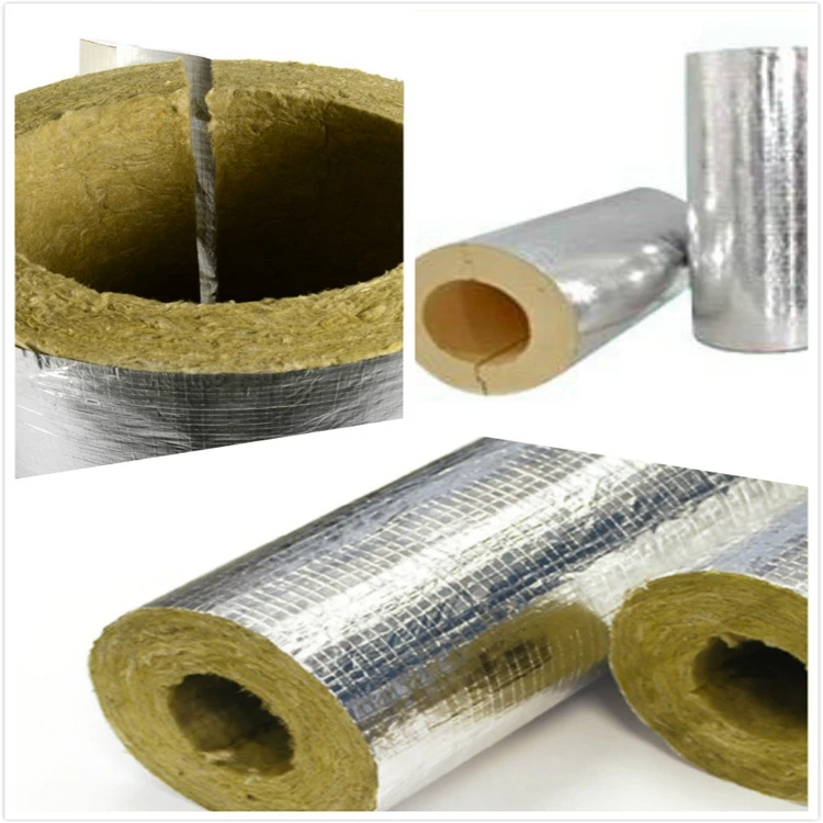 Fireproof Insulation 120kg/m3 Rock Wool For Steam Pipe