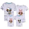 Matching Family Look Clothing Outfits Fashion Cartoon Printed Short sleeve T shirt Apparel For Mother Daughter