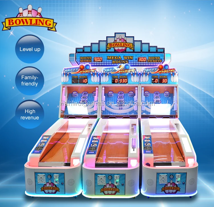 Coin Operated Lottery Game Happy Bowling Arcade Game Machine Indoor