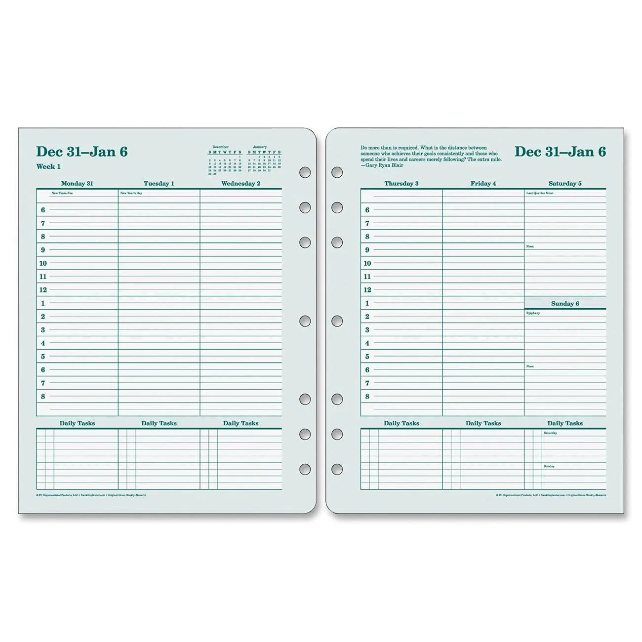 Buy Franklin Covey Original Dated Monthly Planner Refill, January