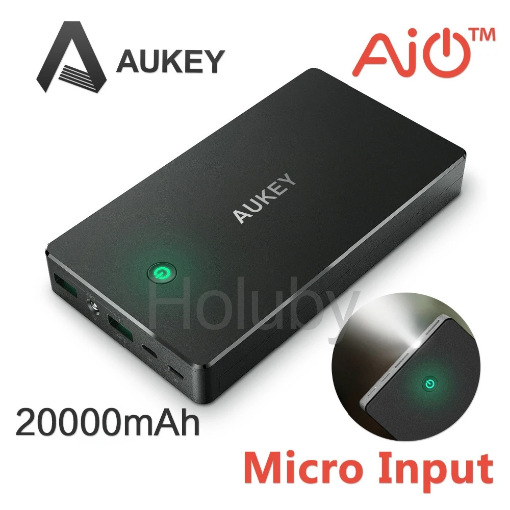 Aukey Best Selling 20000mAh Charger Power Bank Dual USB