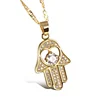 Custom Lucky Hand Of Fatima Pendant Jewelry Fashion Hamsa Hand Necklace