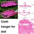 Free shipping 200pcs Cloth hangers accessories for barbie doll