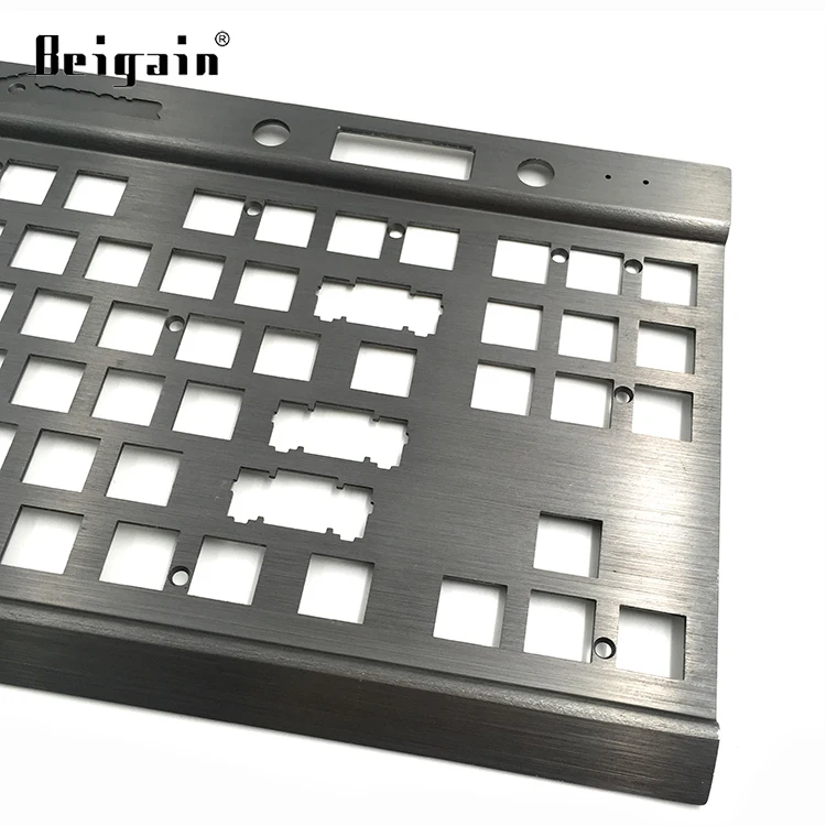 Custom stamping and cnc machining backlit mechanical keyboard oem laser cutting keyboard metal plate