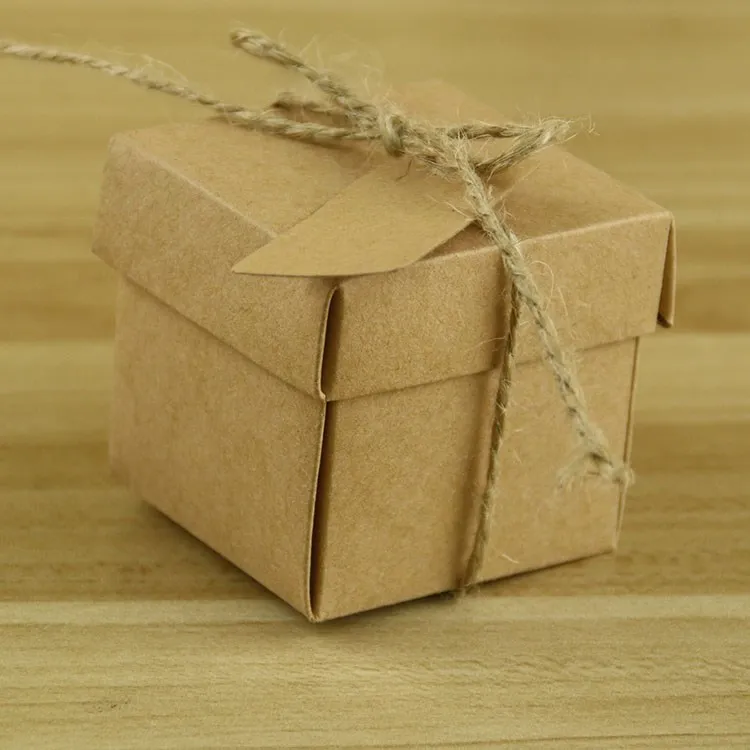 Small Brown Kraft Paper Chocolate Candy Box With A Cover Buy Brown