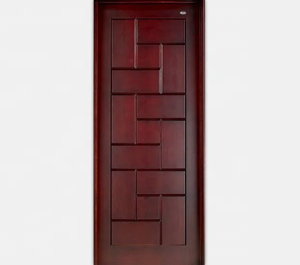 Simple tallado moderno puertas de madera Interior