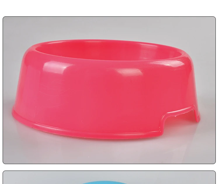 Cheap Cute Red Feeding Plastic Dog Dish Free Sample Pink Small Round