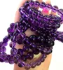 Round Purple Amethyst Women gemstone Bracelets