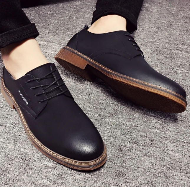 Up-1705r Korean Stylish Men Formal Pu Leather Shoes 2023 Autumn Winter ...