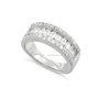 Top Selling 925 Sterling Silver Channel Setting Clear Cubic Zirconia Marquise Cut CZ Half Eternity Ring