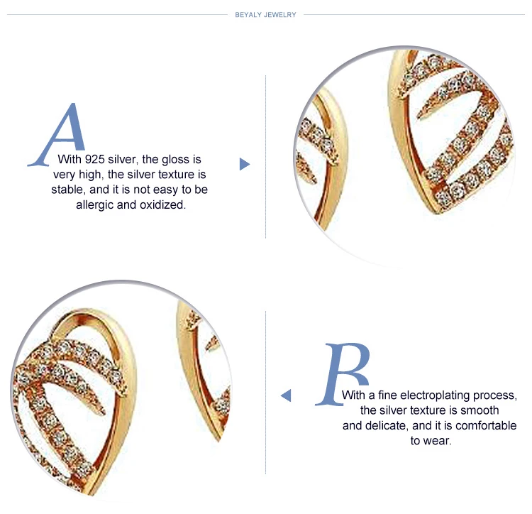 Fancy cz gold ear tops designs for women
